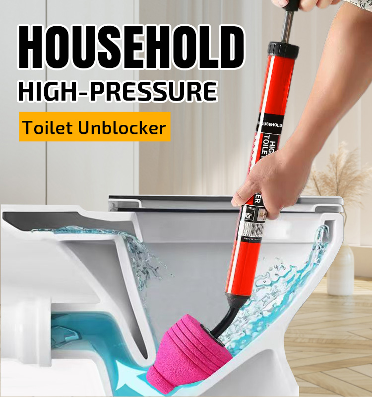 High-Pressure Toilet Unblocker | Household Essential Tool for Effective Drainage