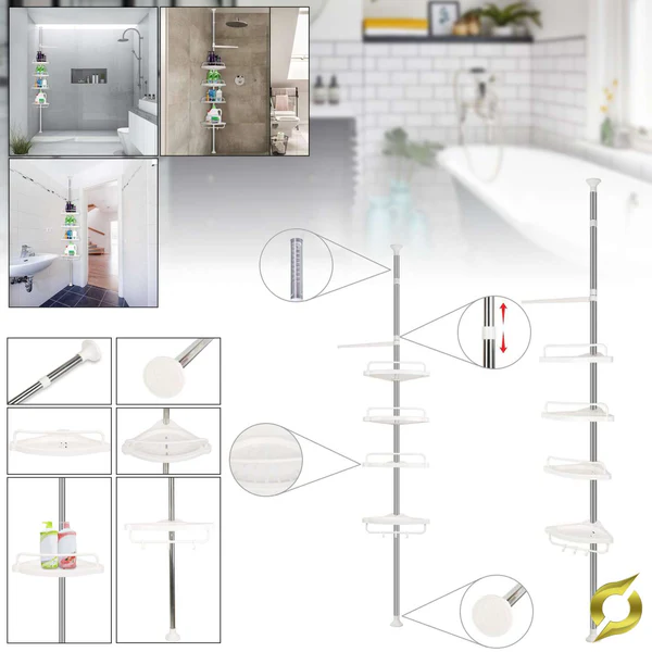 FlexiRack Adjustable Telescopic Corner Shelf