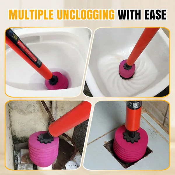 High-Pressure Toilet Unblocker | Household Essential Tool for Effective Drainage