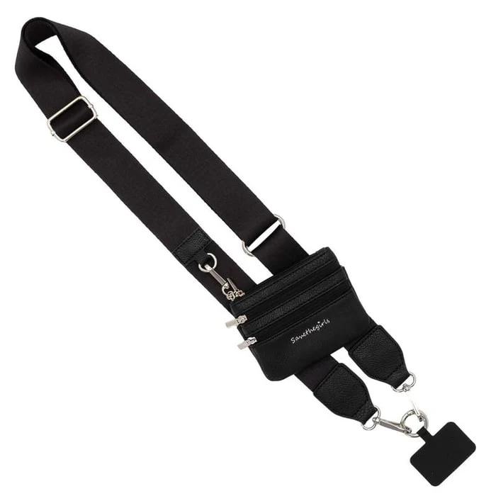 MULTIFUNCTIONAL PHONE STRAP WITH ZIPPERED POUCH