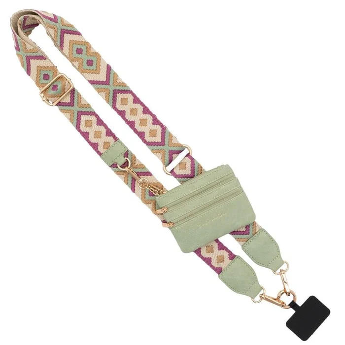 MULTIFUNCTIONAL PHONE STRAP WITH ZIPPERED POUCH