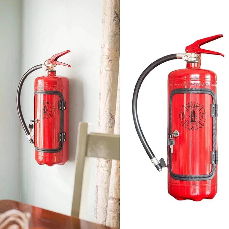 FireBrew - Handcrafted Fire Extinguisher Mini Bar | Unique Rustic Home Bar