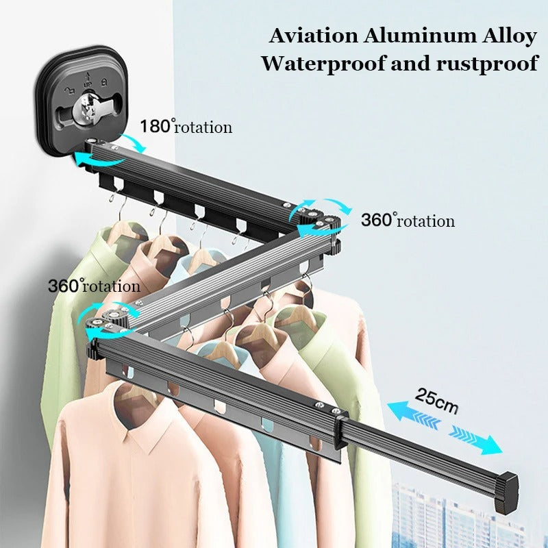 SPACE SAVER | Retractable Wall-Mounted Drying Rack