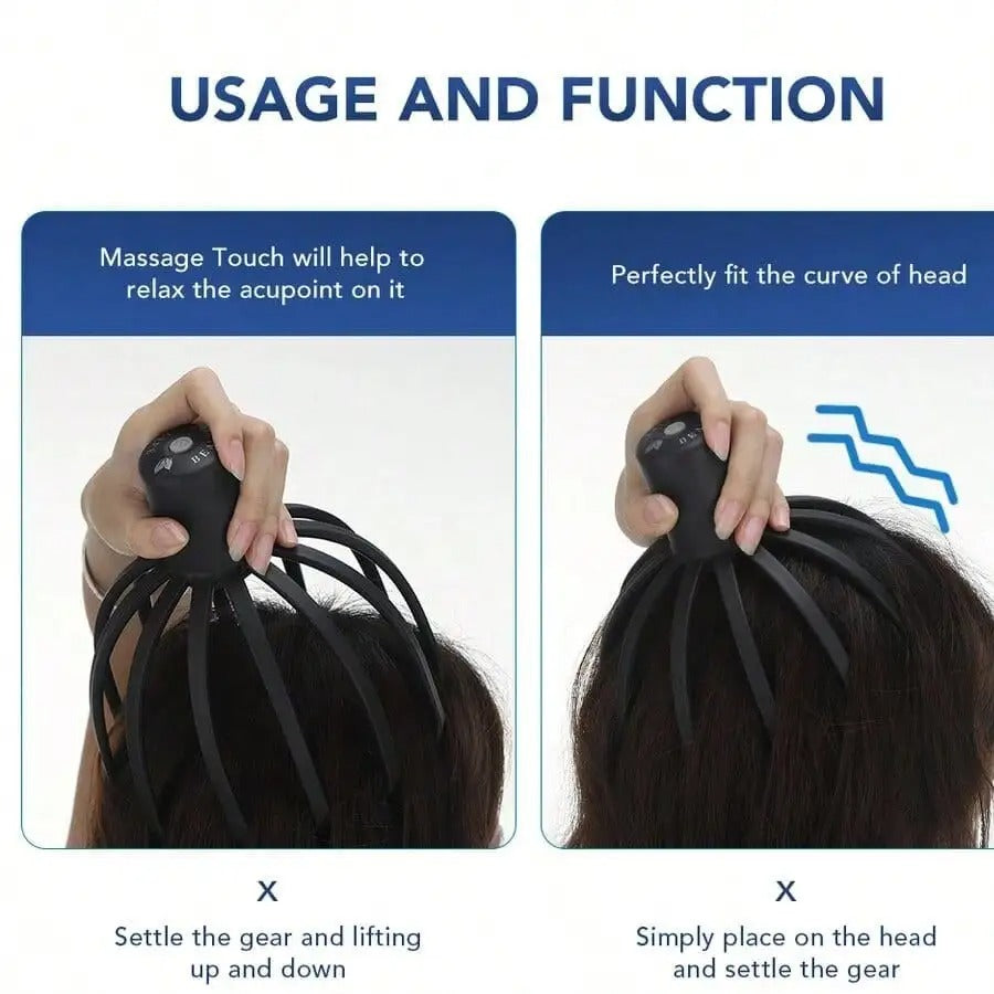 Soothing Octo Electric Head Massager | Stress Relief & Scalp Care