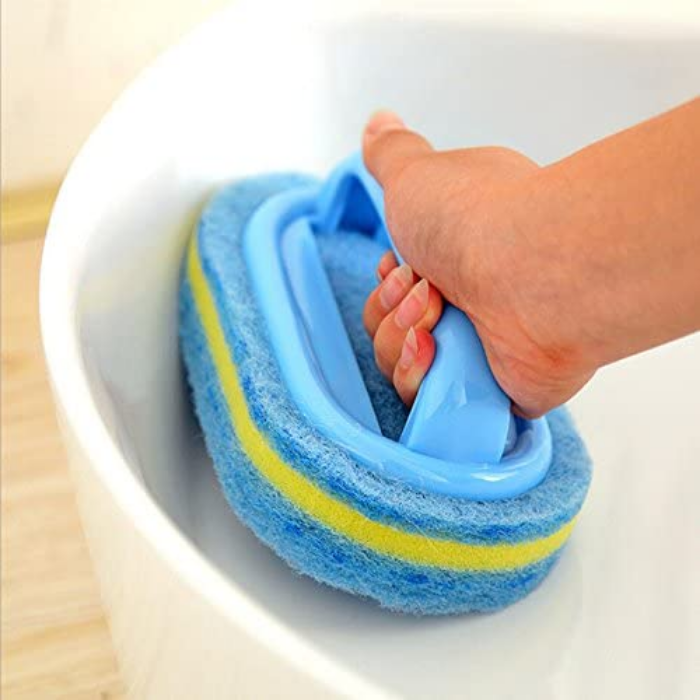 Bathroom Cleaning Brush With Ceramic Sponge