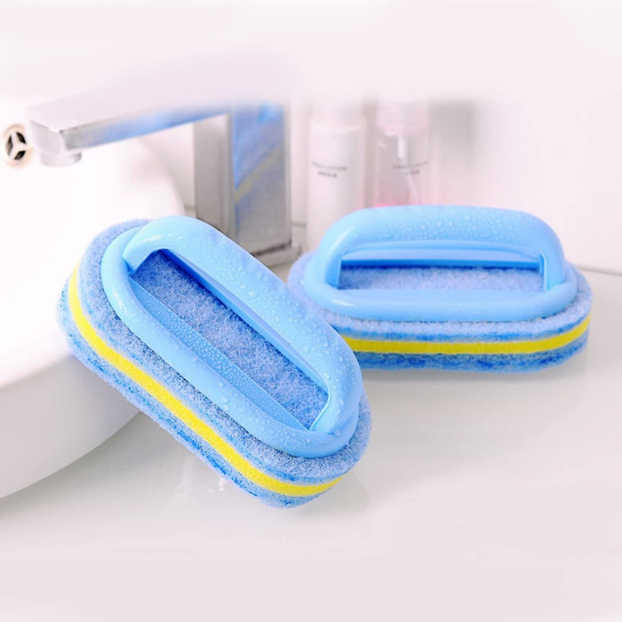 Bathroom Cleaning Brush With Ceramic Sponge