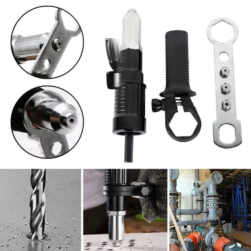 4pcs Professional Electric Rivet Gun Adapter Kit