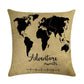 18" Throw Pillow Case Cushion Cover Home Decor Vintage World Map Pattern Cojines