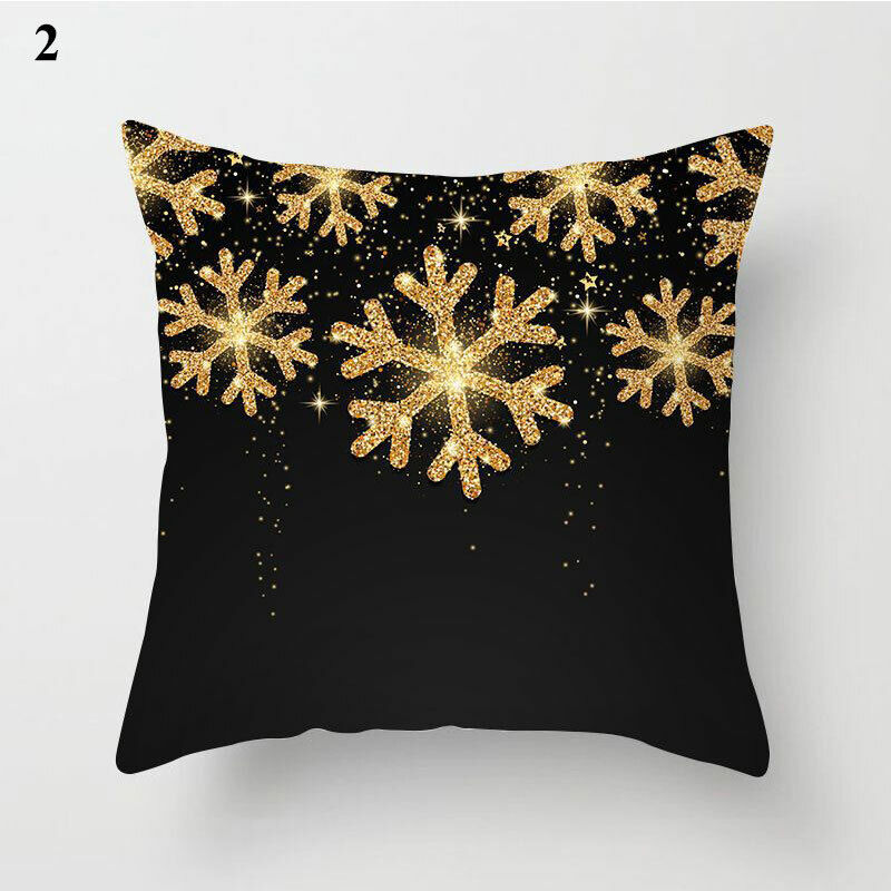Gold Black Print Cushion Cover Geometric Throw Pillow Case Printed Pillowcase