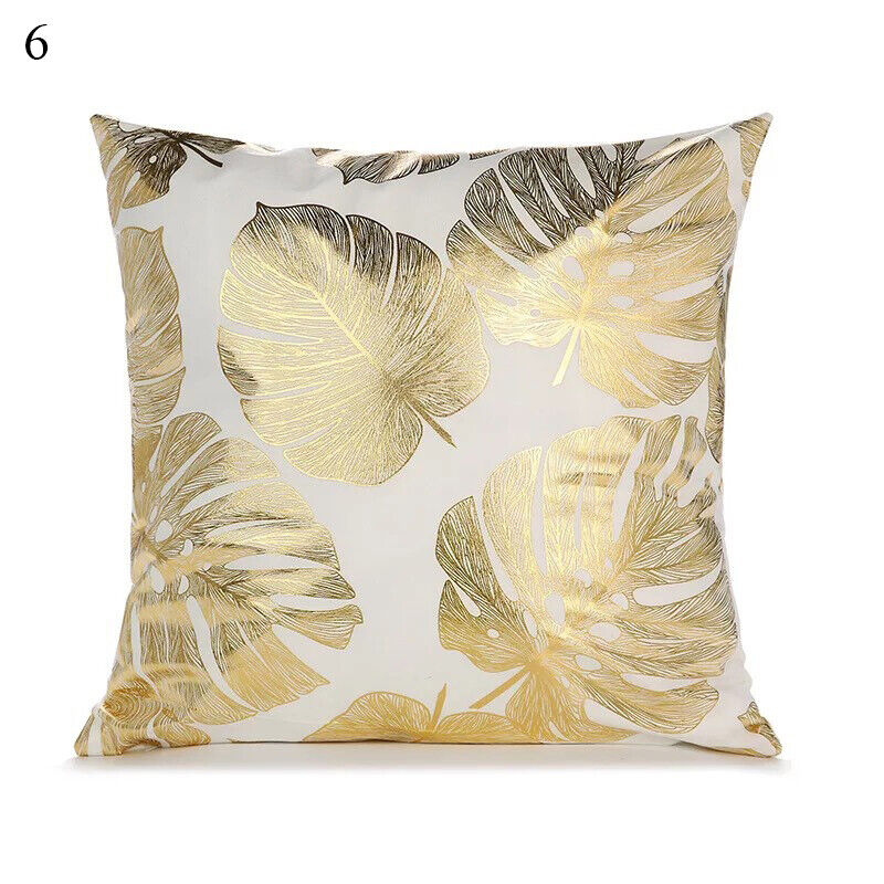 Gold Black Print Cushion Cover Geometric Throw Pillow Case Printed Pillowcase