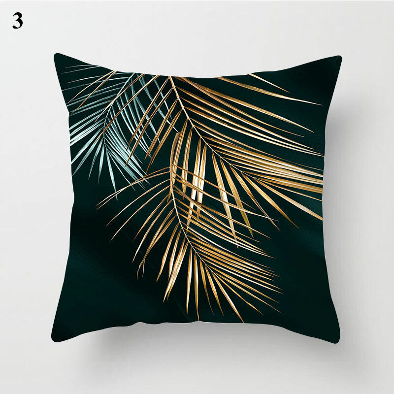 Gold Black Print Cushion Cover Geometric Throw Pillow Case Printed Pillowcase