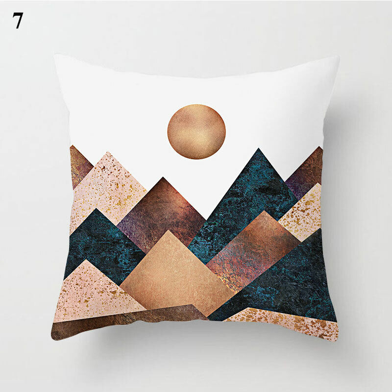 Gold Black Print Cushion Cover Geometric Throw Pillow Case Printed Pillowcase