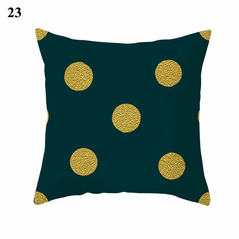 Gold Black Print Cushion Cover Geometric Throw Pillow Case Printed Pillowcase