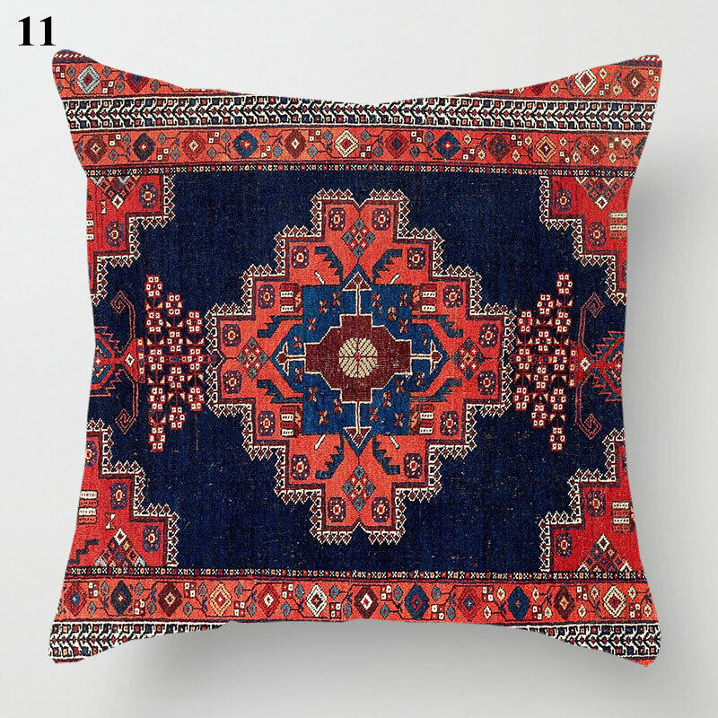 Ethnic Boho Mandala Print Linen Throw Pillow Case Sofa Cushion Cover Home Decor！