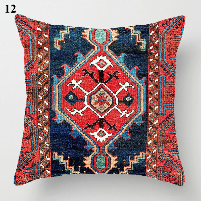 Ethnic Boho Mandala Print Linen Throw Pillow Case Sofa Cushion Cover Home Decor！