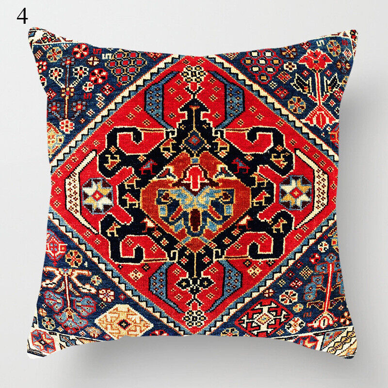 Ethnic Boho Mandala Print Linen Throw Pillow Case Sofa Cushion Cover Home Decor！