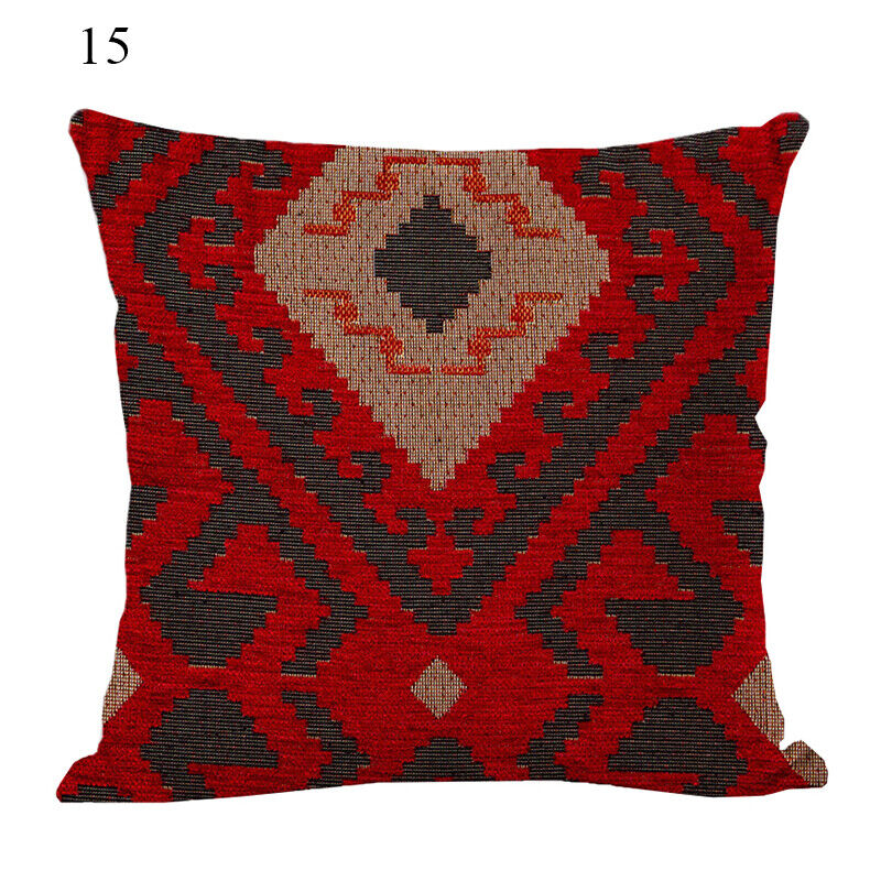 Ethnic Boho Mandala Print Linen Throw Pillow Case Sofa Cushion Cover Home Decor！