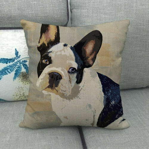 18" Pet Dog Puppy French Bulldog Throw Pillow Case Labrador Couch Cushion Cover