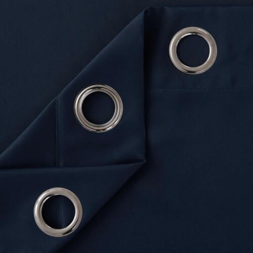 Thick Thermal Blackout Curtain Eyelet Ring Top Ready Made Pair Energy Saving