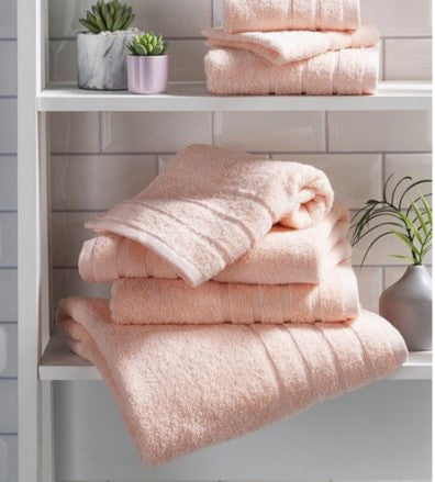 5-Piece Towel Set Luxury Egyptian Cotton - Pink Mist