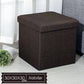 FIBER FOOT STORAGE STOOL OTTOMAN ORGANISER TOY BOX SOFA BENCH CUBE CHANGE SHOE