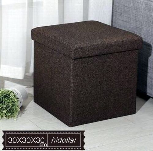 FIBER FOOT STORAGE STOOL OTTOMAN ORGANISER TOY BOX SOFA BENCH CUBE CHANGE SHOE