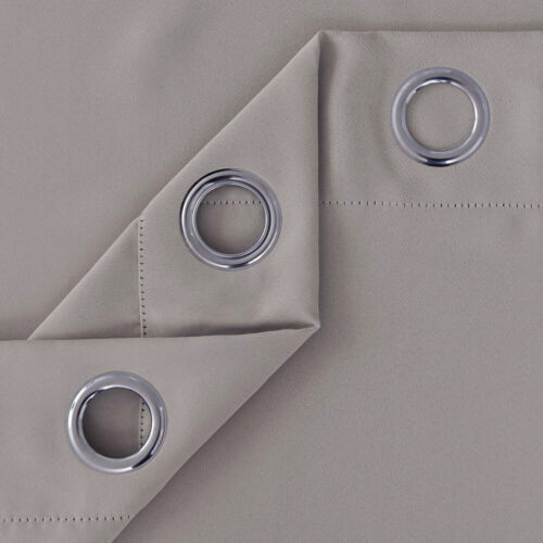 Thick Thermal Blackout Curtain Eyelet Ring Top Ready Made Pair Energy Saving